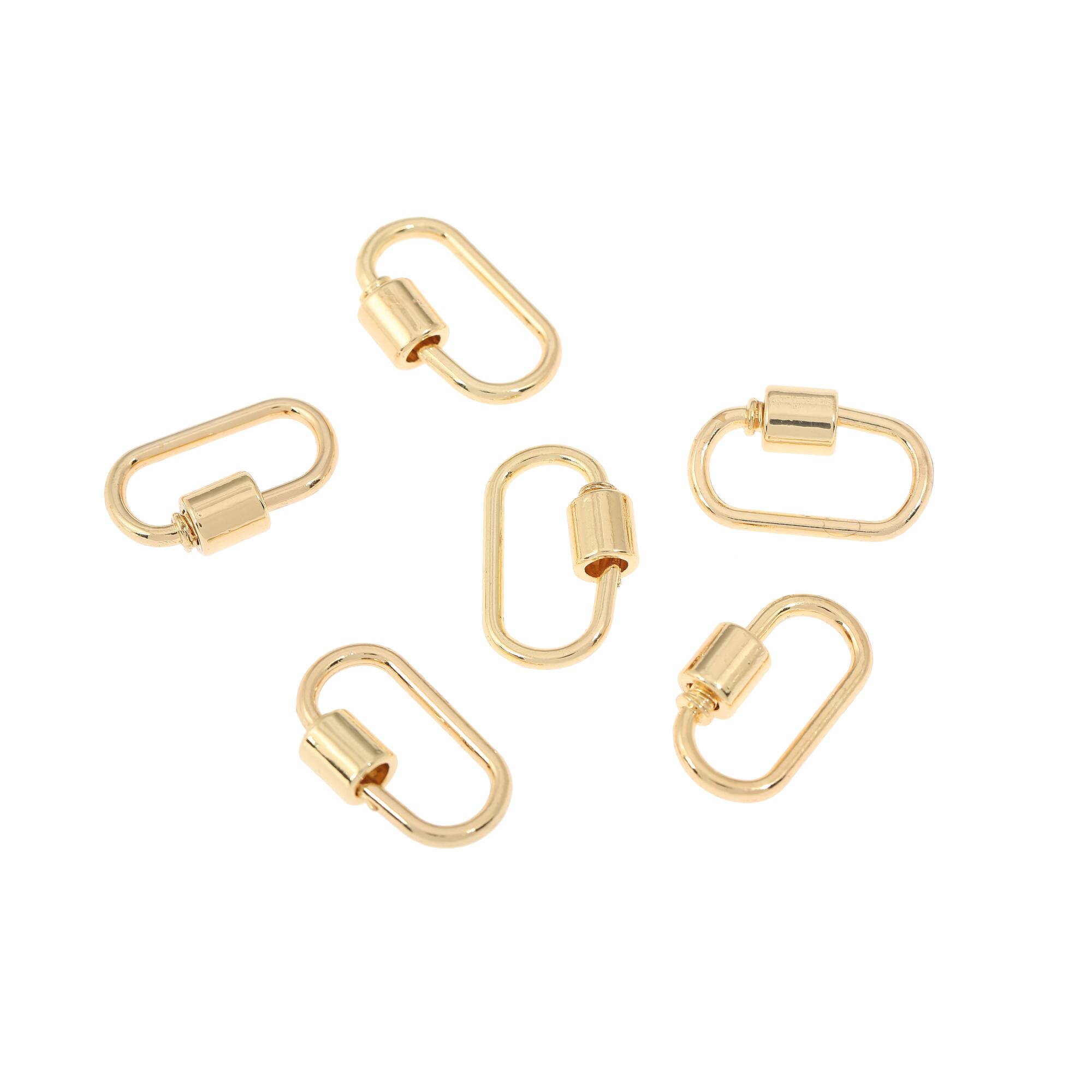 12 Packs: 6 ct. (72 total) 20mm Carabiner Screw Closures by Bead Landing
